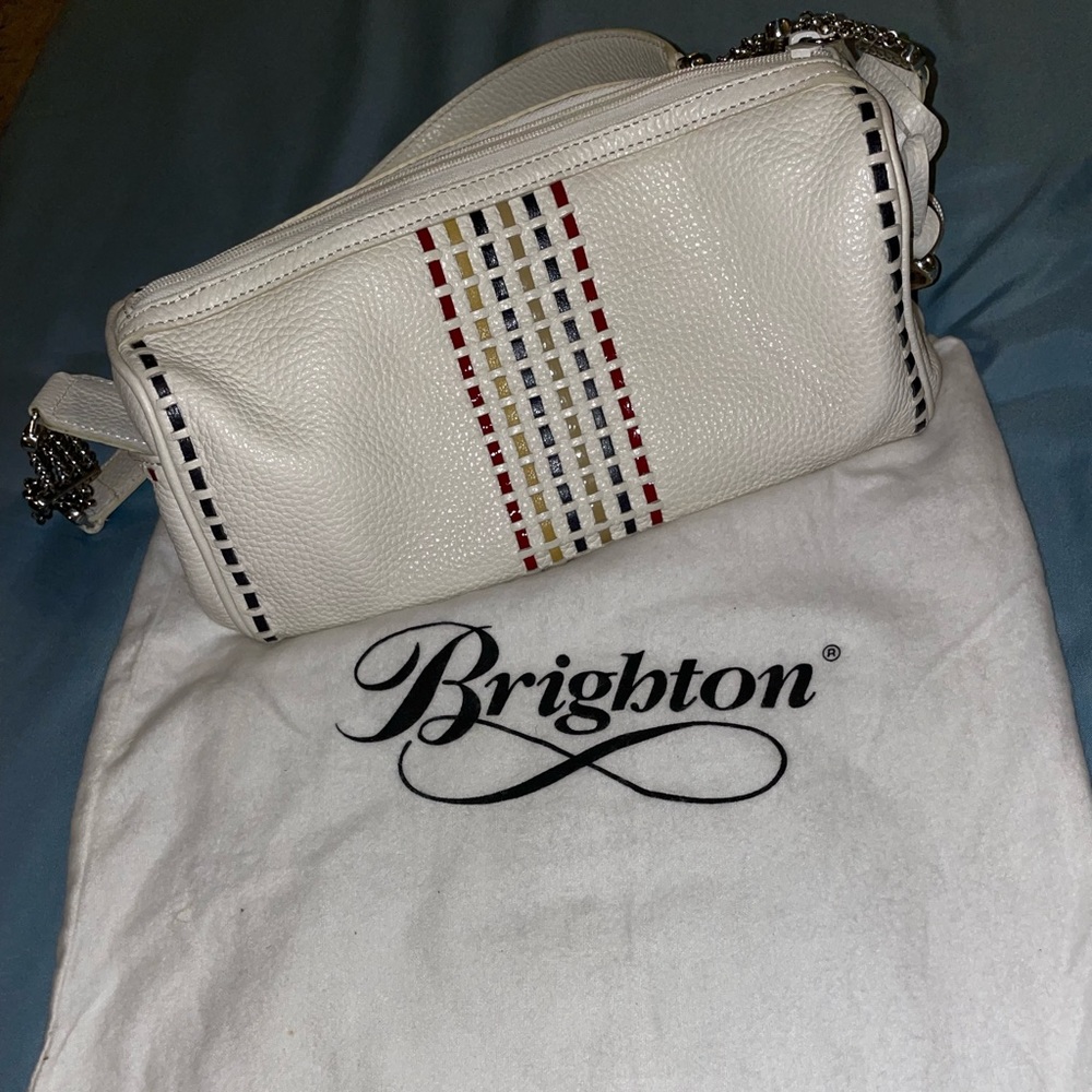Brighton white leather purse